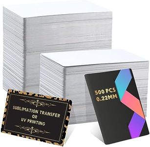 Ctosree 500 Pcs White Sublimation Metal Business Card Blanks 0.22 mm Aluminum Blanks Name Card 3.39 x 2.13 Inch Thick Aluminum Alloy Sublimation Cards for Office Business Blank DIY Printing Engrave