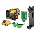 DEWALT 5-Spot Cross Line Green Beam Laser 12V XR with Battery 2.0Ah DCE0825D1G