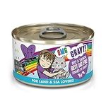 B.F.F. OMG - Best Feline Friend Oh My Gravy!, Best Day Eva! with Beef & Salmon in Gravy Cat Food by Weruva, 2.8oz Can (Pack of 12)