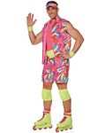 Spirit Halloween Barbie the Movie Adult Skating Ken Costume - XL | Officially Licensed | Mattel | Couples Halloween Costumes | '80s Accessories