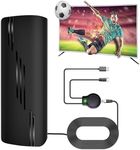 TV Aerial,1200+ Miles Range Digital TV Antenna for Smart TV Indoor/Outdoor,Portable HD Antenna with Amplifier and Signal Booster-36ft Coax Cable - Support 8K 4K 1080p
