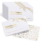 50 Blank Coupon Cards - For Him, Her, Husband, Wife, Mom, Dad, Mother’s Day Gift Certificates Vouchers Loyalty Cards Employee Appreciation Gifts - Great for Spas, Restaurants, Hair Salons (3.5”x2”)