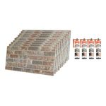 IZODEKOR 10-Pcs 3D Wall Panelling Kits - Covering 5m2, 3D Wall Panels Brick Effect, Faux Brick Outdoor Wall Cladding, Decorative Wall Panels for Outdoor and Indoor, 50x100 cm | Mocha Royal 1901