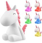 Sweet Ponies (5.4" x 3.7" x 6.7"; 9.2 oz Unicorn Candy LED Light Cute Gifts for Girls, Boys, kids - Battery Operated (1.6 W) Table, Desk & Beside Cute Lamp Both Color Changing & Wraped in Gift Package