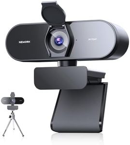 NEWORK 4K Webcam with Sony Sensor, PDAF Autofocus, 1080P@60FPS, 2 Noise Reduction Mics, Auto Light Correction, USB Plug&Play, Privacy Cover, 79°FOV, Streaming Camera for PC, Mac, Laptop, Video Calls