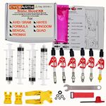 CYCEARTH Bicycle Brake DOT Oil Bleed Kit for Avid Sram Code5 Code R Juicy Ultimate Elixir Formula Hayes Bngal Hope Quad Hydraulic Disc Tools (Kit B)