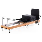 Pilates Reformer Pro, Studio Grade Pilates Machine Bundle with Reformer Accessories, Reformer Box, Padded Jump Board, Cardio Rebounder