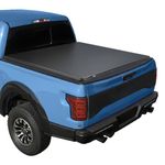 VEVOR Soft Roll-Up Truck Bed Tonneau Cover, Compatible with 2015-2025 Ford F150 Styleside/Fleetside (Not Fit Flareside/Stepside), Fit 6.5 ft (6 ft 7 in/79 in) Bed, PVC Tonneau Cover with Aluminum Bars