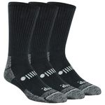 Jeep Men's Classic Cotton Socks - 3 Pair Pack - Moisture Wicking and Cushioned Comfort, Black, 8-12