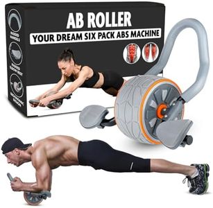 DMoose Fitness Ab Roller Wheel with Elbow Support & 2 Knee Pads - Abdominal Trainer Roller for Core Workout - Perfect Abs Workout Equipment for Home and Gym - Flex Exercise Roller for Men and Women