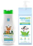 Mamaearth Milky Soft Shampoo with Oats, Milk and Calendula for Babies (400 ml) & Dusting Powder with Organic Oatmeal & Arrowroot Powder for Babies - 300g- white- Medium