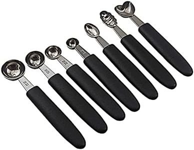 YLSZHYR 7Pcs Melon Baller Scoop Set, Stainless Steel Baller Scoop,Stainless Steel Melon Ballers Melon Scoop for Cutting and Scooping Fruit Melons Cake Scoop Cake Press Mold Spoon