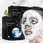 Oxygen Bubble Mask Black Sea Salt Facial Mask Face Mask Deep Cleaning Sheet Mask Facial Remove Dirt Blackhead Oil-Control 100PCS