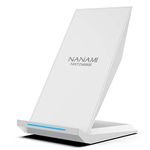 NANAMI Wireless Charger for Samsung and iPhone - 10W Max Qi-Certified Fast Cordless Charging Stand for Galaxy S24 S23 S22 S21 S20 S10 S9 S8 Note 20, 7.5W for iPhone 15 14 13 12 11 SE2 X XS XR XS Max 8