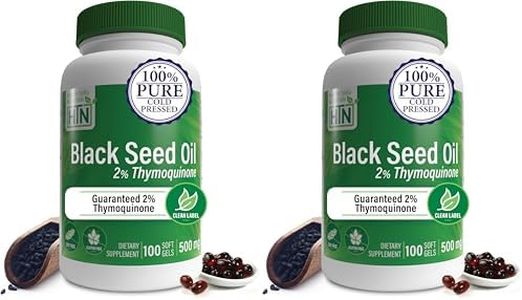 Black Seed Oil 500mg 2% Thymoquinone (10mg TQ per Serving) 100 Count – 100% Pure Cold-Pressed - Soy-Free & Non-GMO by Health Thru Nutrition (Pack of 2)