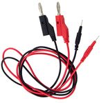 Banana Plug to Test Pin Leads Set - Includes 1 Red and 1 Black Lead, 36" Length by Electronix Express