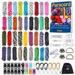 MONOBIN Paracord, 550 Paracord Combo Kit with Instruction Book - 36 Colors Multifunction Paracord Ropes and Complete Accessories for Making Paracord Bracelets, Lanyards, Dog Collars (36 Colors-A, L)