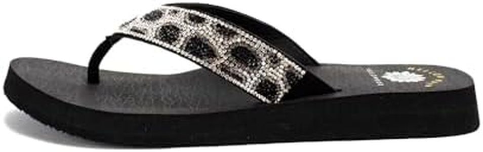 Yellow Box Women's Naseeba Flip-Flop, Black, 7.5
