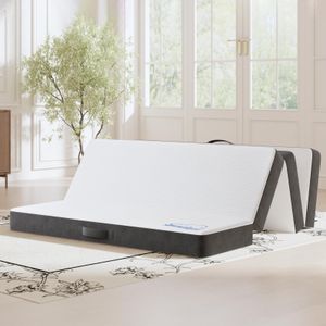 wowttrelax Folding Double Mattress – 135x190 cm Portable Bed