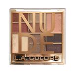 L.A. COLORS Shimmery, Matte Finish 10 Color Eyeshadow Palette (Nude, 16g)