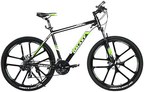 Galaxy Adult Mens Mountain Bikes 27.5 inch Aluminium Alloy MTB Suspension Lightweight Alloy Bicycle with Shimano 24 Gears Dual Disc Brake & Hidden Cable Alloy Frame Bike for Men Women
