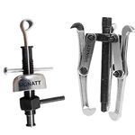 SigNatt Premium Combo Set 4 Inch Bearing Gear Puller & Ceiling Fan 2in1 Fan Bearing Puller3 Legs Fan Puller 3 Legs Heavy Chrome Steel