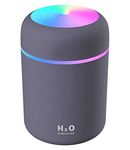 SELLER ZONE Humidifiers With Colorful Light For Room, Bedroom, Office, Car (Gray), 300 Ml