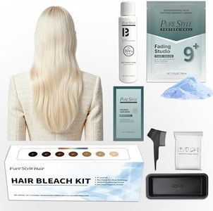 PureStyle Hair Bleach Kit, 9+ Level Lift Hair Lightening Set, Professional Hair Bleach Powder Gentle Formula with Repair, Blue Dust-Free Anti-Brass Salon-Quality Bleaching Kit for At-Home Use