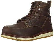 KEEN Utility Men’s CSA San Jose 6” Alloy Toe Wedge Work Boots Construction Boot, Gingerbread Brown/Off White, 15 2E (Wide) US