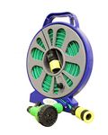 New 50ft Garden Hose Water Pipe 7 Settings Nozzle Spray Gun Built in Stand Carry Handle Easy to Store (50ft)