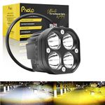 Pivalo PV4LED1 4 LED Fog Light Super Bright Spot Flood Beam Driving Lamp for Motorcycle Cars Bikes & SUV (40W, White Light, 1 PC)