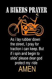 Metal Tin Sign Vintage Chic Art Decoration a Bikers Prayer & Motorcycle for Home Bar Cafe Farm Store Garage or Club 12" X 8"