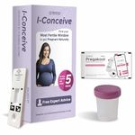 Neodocs I-Conceive Ovulation test kit for women planning pregnancy | (5 ovulation + 1 pregnancy FREE) | Accurate results in 5 mins | Easy and Convenient