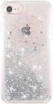 uCOLOR Silver Glitter Case Compatible for iPhone 6S/6/ iPhone 7/8 Shiny Waterfall Liquid Sparkling Quicksand Sparkle Luxury Cute Fashion Girls Women Protective Case for iPhone 8/7/6S/6(4.7")