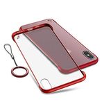 REALCASE iPhone Xs Max Back Cover | Ultra Thin Translucent Matte Frameless TPU | Shockproof Bumper Back Cover Case for iPhone Xs Max (F-Red)