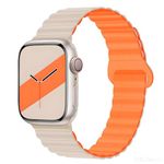 VEMIGON Silicone Magnetic Bands Compatible with Apple Watch Straps 46mm 45mm 44mm 42mm 49mm 41mm 40mm 38mm, Strong Magnetic Closure for iWatch Series 10 9 8 7 6 5 4 3 2 1 SE Ultra (Watch Not Included)