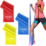 HAIBEI Resistance Bands Set 3 Packs Elastic Exercise Bands for Physical Therapy Tension Band Recovery Band Workout Stretch Bands for Strenght Training Pilates Yoga Arms Upper Body and Shoulders