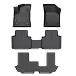 HAFIDI Floor Mats Custom for Volkswagen Atlas 2023-2018 (7 Seat Bench Seating) All Weather Protection TPE Heavy Duty Automotive Floor Liners 1st& 2nd& 3rd Row Full Set Accessories, Black