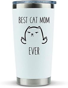 Cat Mom Travel Mugs/Tumbler - 20oz Mug for Coffee/Tea-Funny Gifts for Cat Themed Things, Lovers, Crazy Cat Lady Gift by Tough Tumblers