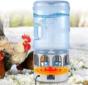 Proshine 5 Gallon Chicken Waterer for Winter, Heated Chicken Waterer, Temp Controlling for Chickens, Ducks, Geese and Chicken Coop