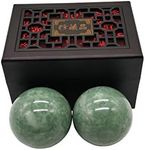 BCQLI 2" Greenish Stone Baoding Balls,Hand Exercise Tool