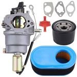 Kizut 951-12771A Carburetor + 951-12690 Oil Filter + 951-12260 Air Filter Compatiable with MTD 751-12771A 751-12771 951-12771 751-12823 951-12823 Craftsman LT3800 LT4200 LT1500 Lawn Tractor 420cc