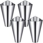 Lasnten 4 Pcs Large Poultry Restraining Cone Galvanized Steel Chicken Killing Cone Chicken Butchering Equipment Chicken Processing Equipment for Poultry Chicken Quail Birds, Easy to Clean