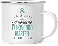 Andaz Press 11oz. Stainless Steel Campfire Coffee Mug Gift, This Is What An Awesome Taekwondo Master Looks Like, 1-Pack, Birthday Ideas Coworker, Includes Box Taekwondo Mug Taekwondo Cup