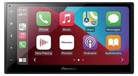 Pioneer Car Stereo DMH-A4450BT,17.3 cm (6.8) WVGA Capacitive Touchscreen,Wired Apple Carplay, Android Auto, BT/USB/AUX/Radio, Weblink - Android Mirroring,Full HD Video-USB,13-Band EQ, Pre-outs3 (2V)