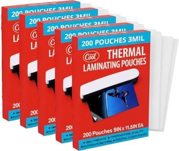 3MIL Thermal Laminating Sheets (1000 Count), Letter Size 9x11.5 inch Dry-Erase Friendly Laminating Pouches, Compatible with Laminator, Crystal Clear Laminated Finish