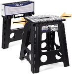 Delxo 16” Folding Step Stool in Bla