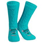 Disney Fluffy Socks for Women and Teenagers Soft Warm Slipper Socks Non Slip One Size Lounge Wear Gifts for Women(Teal Sully)