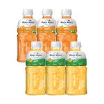 Mogu Mogu Orange and Mango Juice 25% with NATA De Coco | Energy Booster Drink | Full of Fruit Fibres | No Added Preservatives and Colours - (Pack of 6, 320ml each)