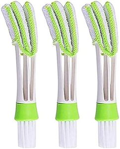 Funny Tool Mini Duster for Car Air Vent, Set of 3 Automotive Air Conditioner Cleaner and Brush, Dust Collector Cleaning Cloth Tool for Keyboard Window Leaves Blinds Shutter Glasses Fan